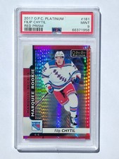2017-18 O-Pee-Chee Platinum Filip Chytil Marquee Rookie Red Prism /199 PSA 9
