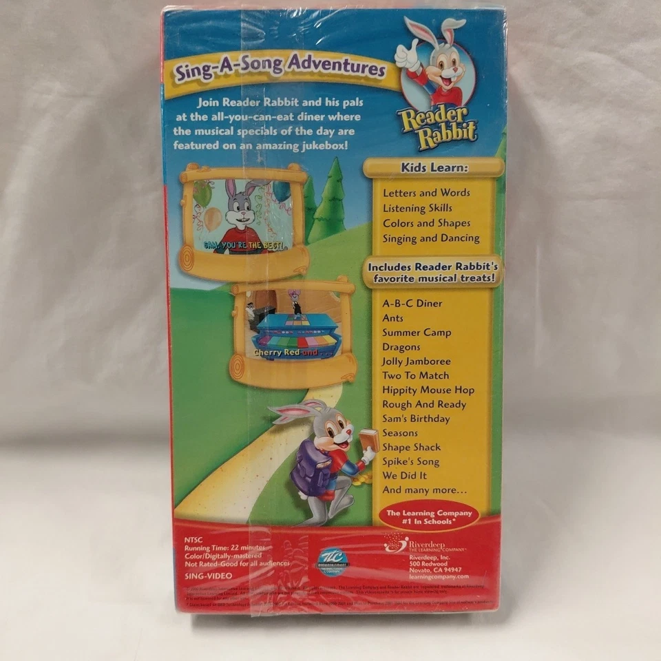 Reader Rabbit Sing-A-Song Adventures (VHS, 200) Learn to Read Educational Video - Image 2 of 4