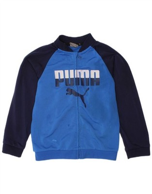 Puma Jungen Graphic Trainingsanzug Oberteil Jacke 3-4 Jahre blau Colourblock DT23