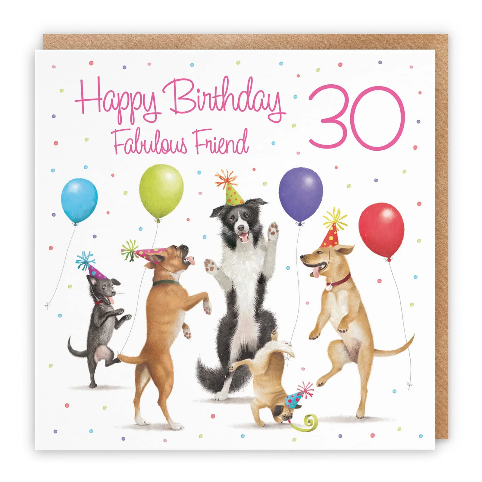 30th Friend Birthday Card Dancing Dogs Milo's Gallery