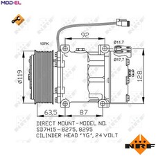 COMPRESSOR AIR CONDITIONING 32705 FOR SCANIA P,G,R,T/-/series DC 9.11 8.9L 5cyl