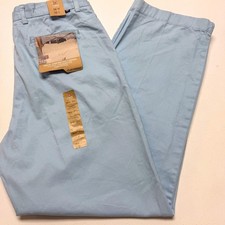 Chaps Chino Pants Mens 36x32 Blue True American Straight Fit Flat Front 91101R