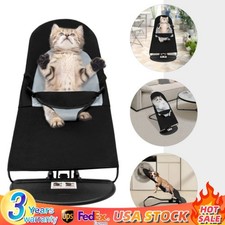 Dog Rocking Bed Pet Bouncy Chair Cat Indoor Lounge Washable Black Mesh Pet Toys