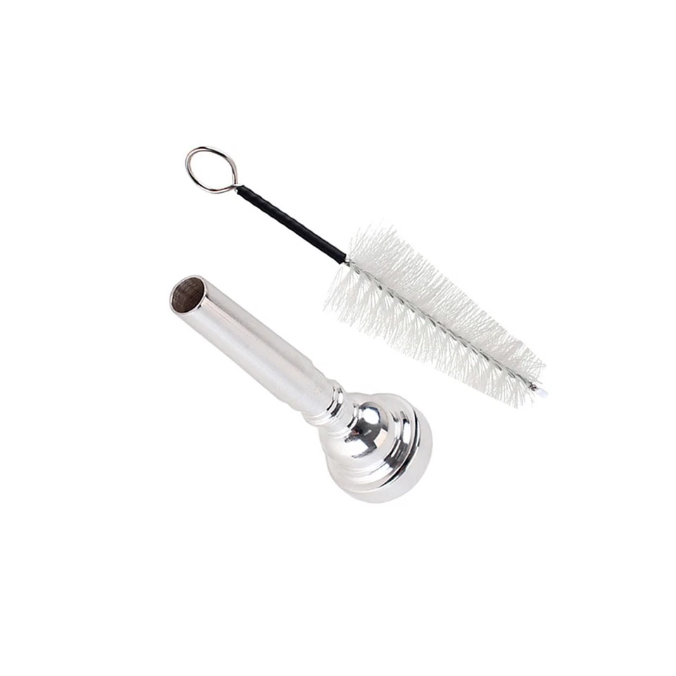 Bocchino per tromba professionale metallo placcato argento Trompeta forma di - Immagine 3 di 4