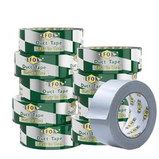 10 Pack Duct Tape Heavy Duty Waterproof Sliver Duct Tape Bulk 1.88 Inch X 90 Ft