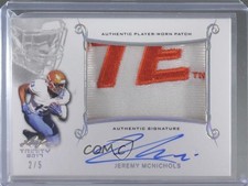 2017 Leaf Trinity Signatures Silver Spectrum 2/5 Jeremy McNichols Patch Auto 0s3