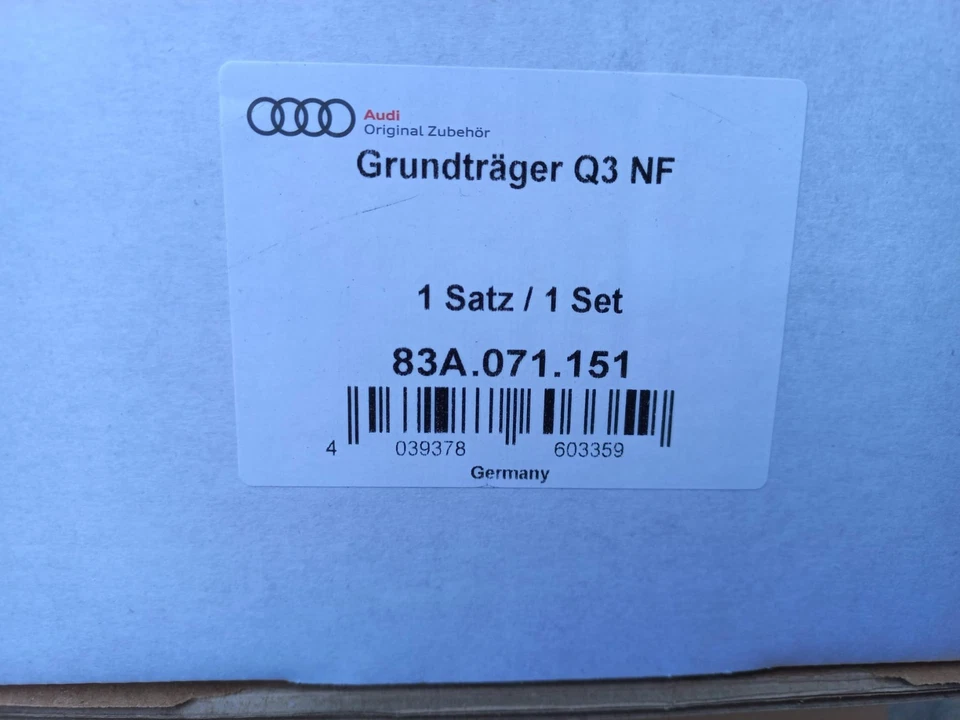 Barre Portatutto Originali Audi Q3 RSQ3 2019–2024 | 83A071151 OEM – NUOVE - Immagine 2 di 3