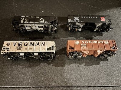 Lot Of 4 HO Scale  Hopper Cars Mixed Selection Untested No Box 