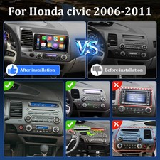 9'' Carplay For Honda Civic 2006-2011 Car Stereo Radio Android 8Core GPS 2 32G