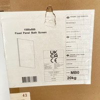 Bath fixed frameless shower screen