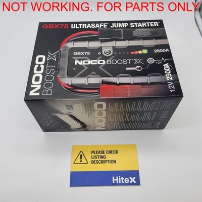 NOCO Boost X GBX75: 2500A UltraSafe Jump Starter   12V [GBX75] -NOT WORKING-
