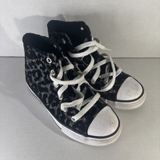 Kids Converse Chuck Taylor All Star High Top Leopard Print Youth Size 11 3-2