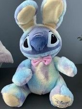 Disney Store 2020 Stitch Easter Bunny Plush Tie Dye Blue