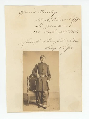 165th New York Infantry – Civil War Soldier Signed Mounted CDV Photo