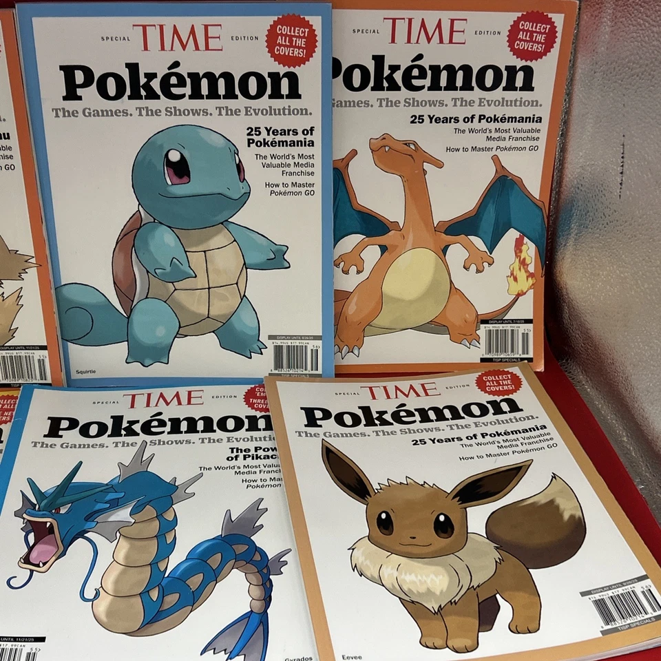 8x Time Special Edition Magazine Pokemon Gyarados, Pikachu, Eevee, Charizard - Image 4 of 4