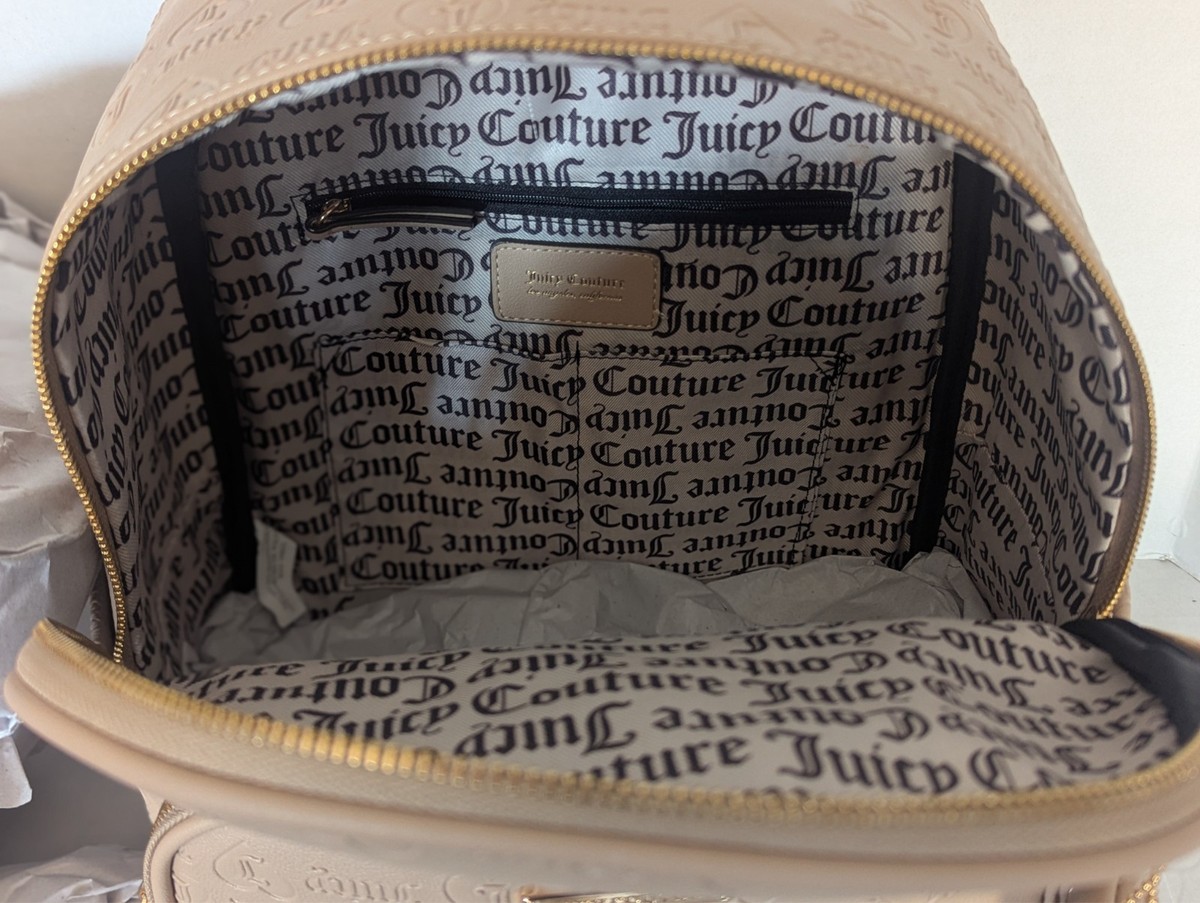 【断捨離セール】JUICYCOUTURE ベージュ/ブラウン バッグ グアム Juicy Couture Word Play Backpack Color: Café Style:11JCCMKJC-JHC