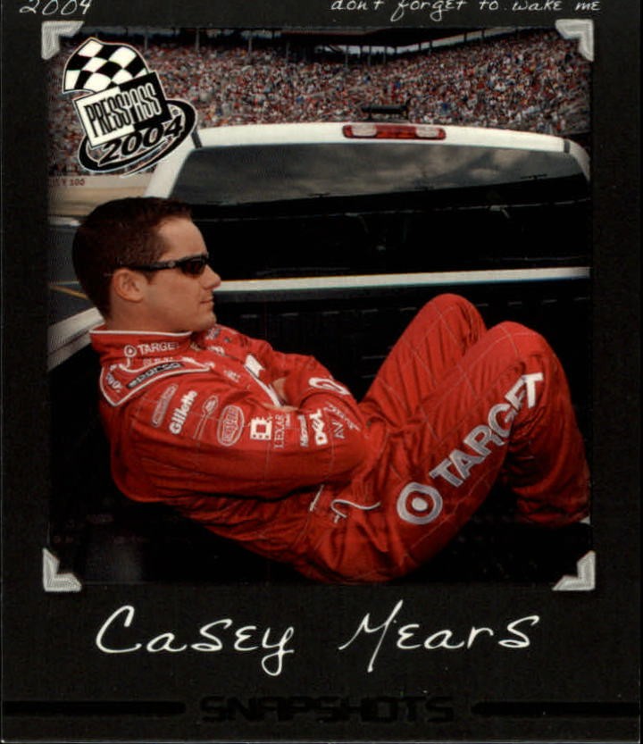 2004 Press Pass Snapshots #SN18 Casey Mears - RAC