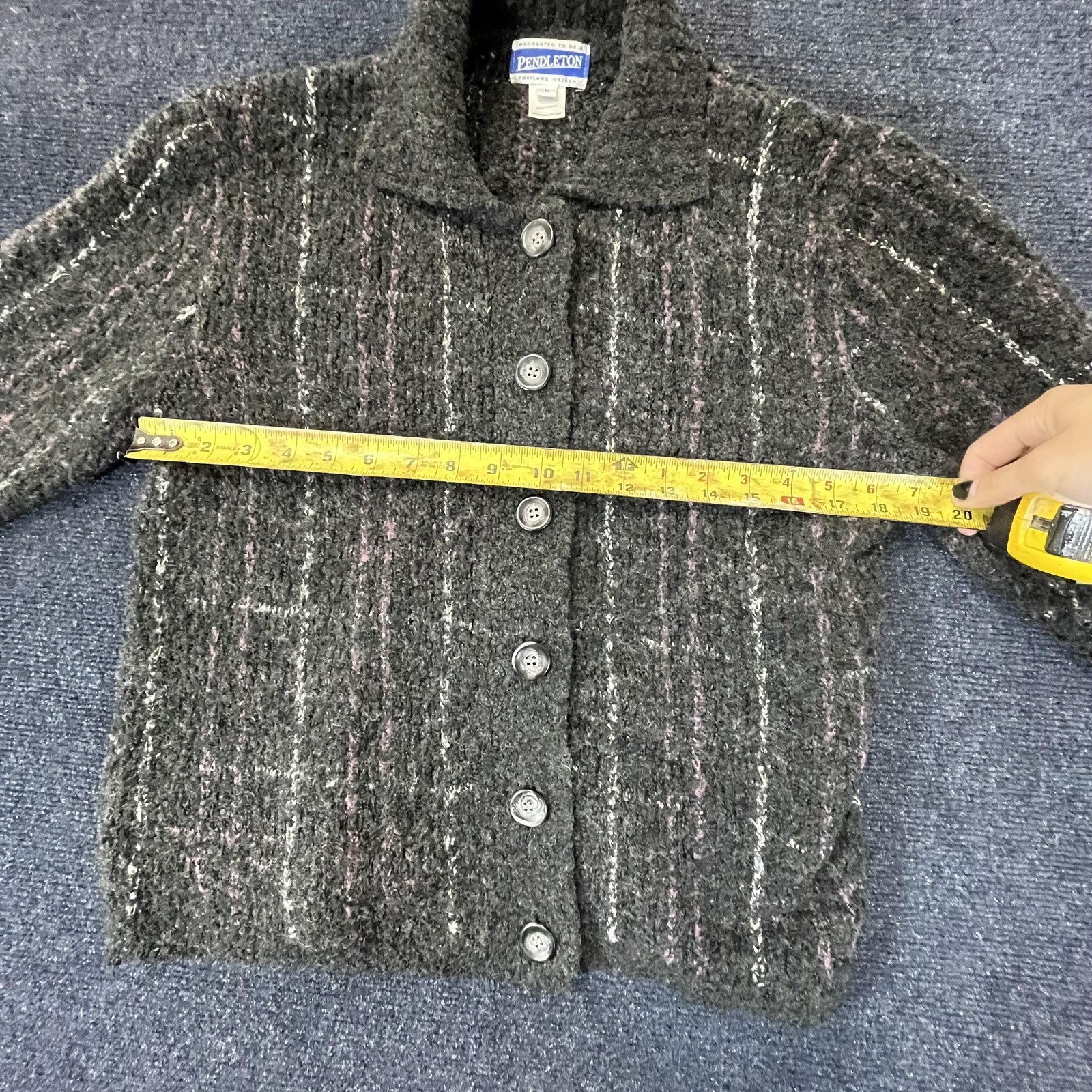 Pendleton Sweater Womens Medium Button Up Texture… - image 3