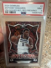 2024 donruss anthony edwards unleashed red fireworks  Wolves 🔥🔥🔥pop 3