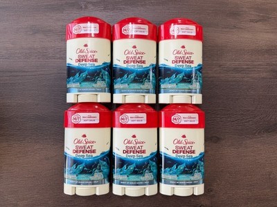 6 Pack Old Spice Sweat Defense Deep Sea Soft Solid 2.6oz EXP 06/2027