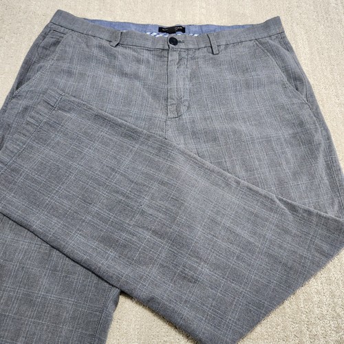 Banana Republic Plaid Pants Men 36x32 Kentfield Straight Leg Buisness Luxury - Picture 1 of 8