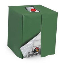 Zipper IBC Tote Cover 275 Gallon, 210D Oxford Waterproof Sunshade Rain Green