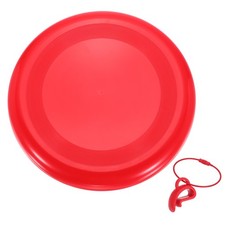 Flying Discs Set, 9 Inch Plastic Sport Discs with Clips, Red
