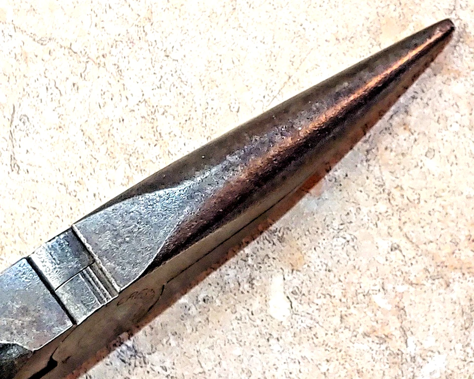 "Crestoloy vintage de media luna 6-1/2"" No." Alicates para nariz de aguja 1033-6 hechos en EE. UU. Foto 4 de 4