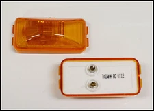 Triton 05545 Amber 2.5 Inch Rectangle Clearance Sidemarker Light - 2 Pack