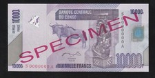 🇨🇩 Congo Democratic Republic Specimen 10,000 ( 10000 ) P#103as , Francs 2006 ,