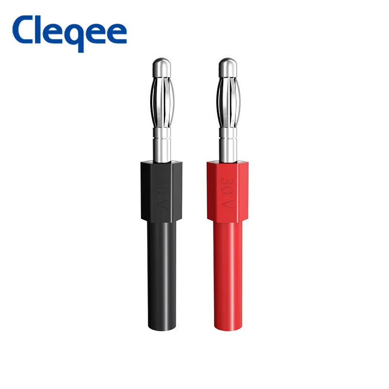 Cleqee 2PCS 2mm Female to 4mm Banana Male Plug Adapter for 2mm Multimeter Probe