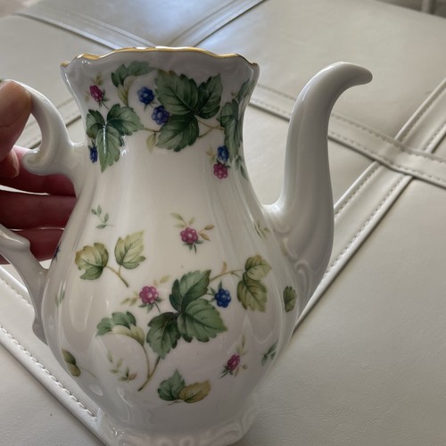 Andrea by sadek teapot roses flowers vines Classic MCM cottage core leaves vin - Picture 7 of 7