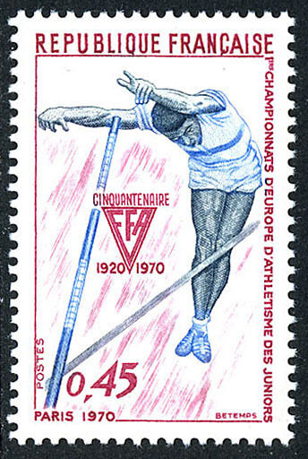 France 1284, MNH 1st Européenne Junior Athlétique Championnats.