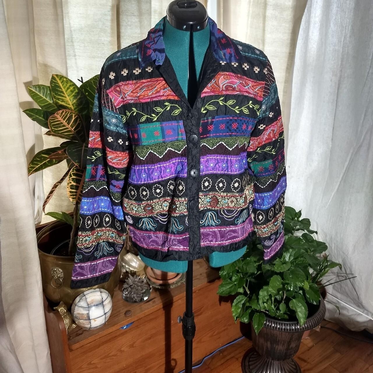 Coldwater Creek Jacket Patchwork Size Large - image 1