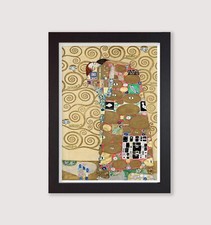 Framed Fulfillment by Gustav Klimt  Art Nouveau Reproduction Print Wall Art