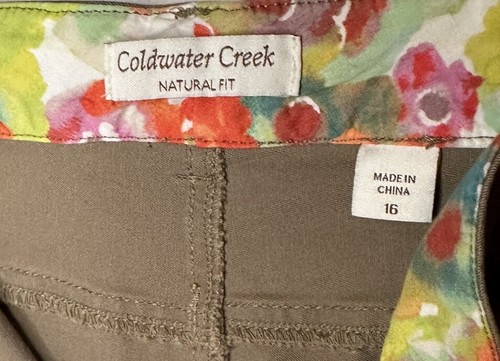 Coldwater Creek Womens Capri Crop Sz 16 Natural Fit Stretch Pant - Picture 3 of 3