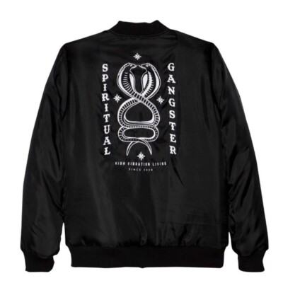 NWT Mens Spiritual Gangster Satya Reversible Bomber Jacket sz S