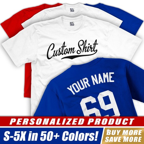 Custom Script T-Shirt Baseball Team Sports Jersey Name & Number Fan Spirit Wear - Picture 5 of 34