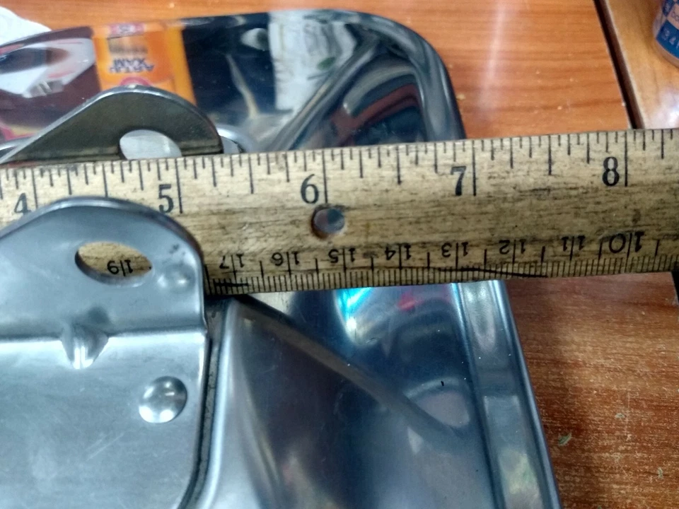 Ford Econoline Acero Inoxidable Izquierdo Dr Side Van Espejo Cabezal Bloqueo Oscilante Tipo 6 Foto 4 de 4