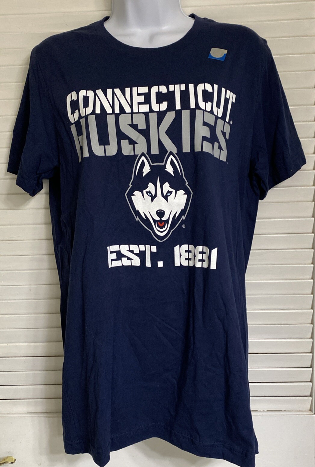 Women's UConn Huskies Short Sleeve Shirt, Medium, by Bella Canvas