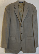 Stafford Men's Brown Plaid Silk/Wool Sport Coat Jacket Blazer Size 42L Academic