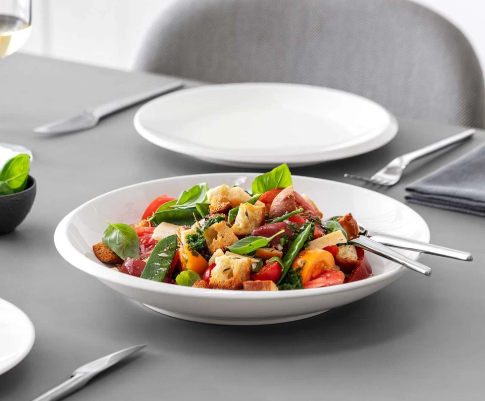 VILLEROY & BOCH LUNA NUEVA PORCELANA BLANCA 11.5" PLATO DE CENA GOURMET NUEVO Foto 4 de 4