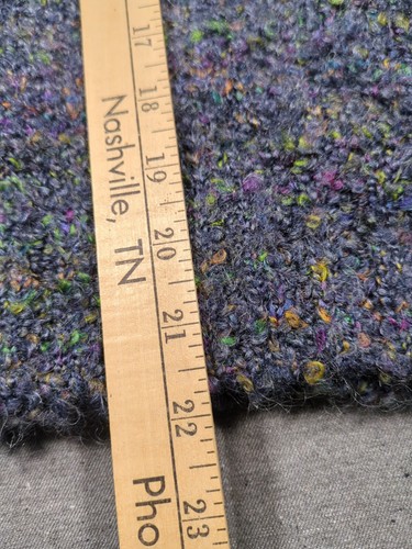 Chicos Mohair Blend Cardigan Purple Nubby Speckle Chunky Slub Knit Sz 2 Full Zip - Picture 15 of 21