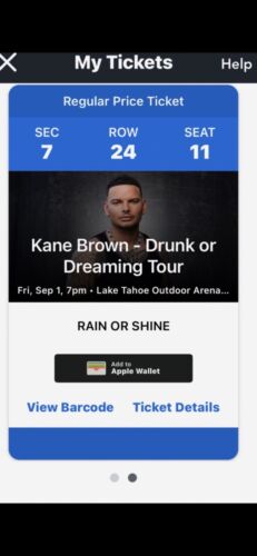 Kane Brown 2 Tickets $450 - Sept 1, 2023 - Picture 2 of 3