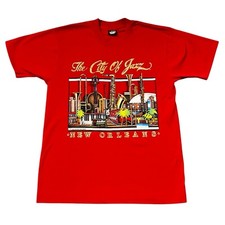 Vintage 1987 New Orleans Jazz T Shirt Screen Stars Best USA Made Tourist Large
