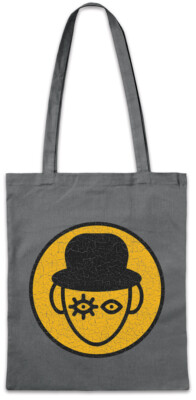 Clockwork Alex Stofftasche Einkaufstasche A Uhrwerk Symbol DeLarge Logo Orange