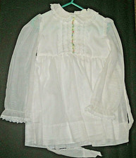 A Gorgeous VINTAGE PEACHES N CREAM WHITE Girls S Party Dress TIE LACE Cotton MIX