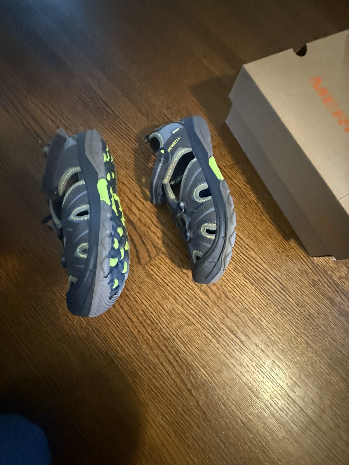 MERRELL Nuovo! Sandali Merrel Select Grip Hydro Verde Navy Ragazzo Tg 7 Eur 38 W Escursionismo Acqua