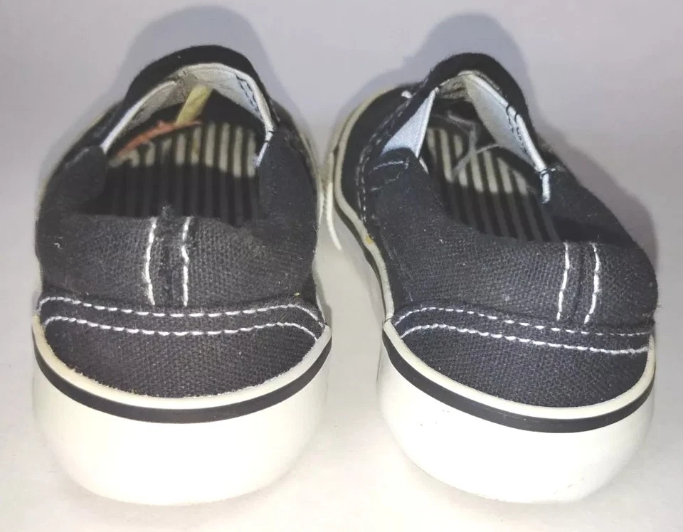 Joe Boxer Niño Pequeño Negro Blanco Lona Tenis Zapatos Talla 5 Foto 4 de 4