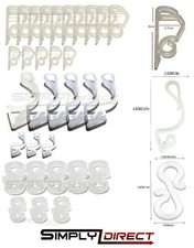 White - Gutter Hanging Hooks / Clips for Christmas Xmas String Lights Outdoor
